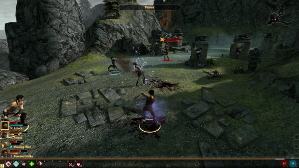 Dragon Age 2 : Neben dem Arkanen Horror (im Hintergrund), steigen auch immer wieder Untote aus dem Boden.