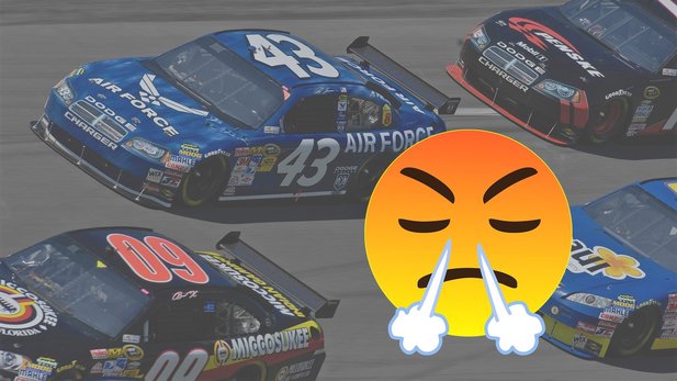 A NASCAR driver  was so annoyed by a virtual race that he stopped early.